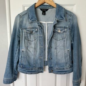 White House Black Market Crop Denim Jacket